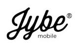 Jybe mobile logo - all in black text